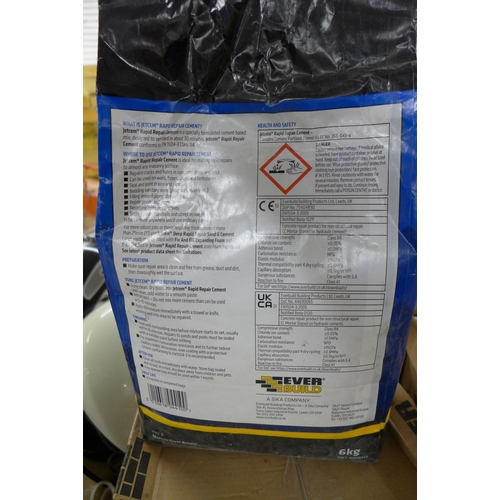 2356 - Four 6kg bags of Everbuild Jetcem rapid repair cement