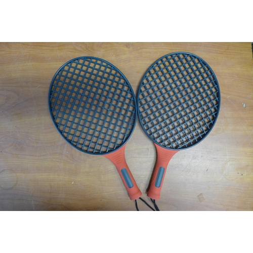 2375A - A Team GB portable racket sports net in carry bag with 2 rackets and balls