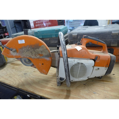 2382 - A Stihl TS400 petrol stone cutting saw