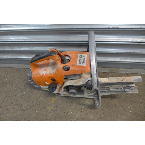 2384 - A quantity of Stihl stone cutter spares and repairs  - 4 bodies and box of parts