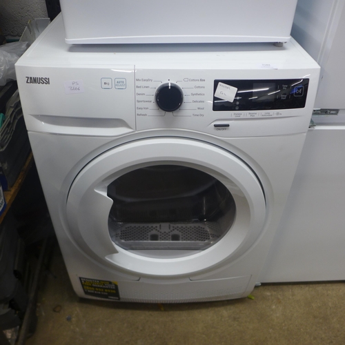 2184 - A Zanussi 8kg auto adjust tumble dryer