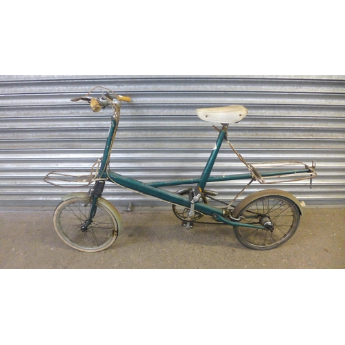 2198 - A Vintage Moulton 3-speed holly green bicycle