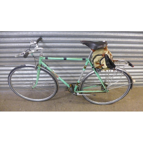 2209 - A Vintage Carlton road bike with stainless mudguards and pannier rack with saddle bag