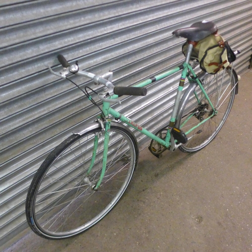 2209 - A Vintage Carlton road bike with stainless mudguards and pannier rack with saddle bag