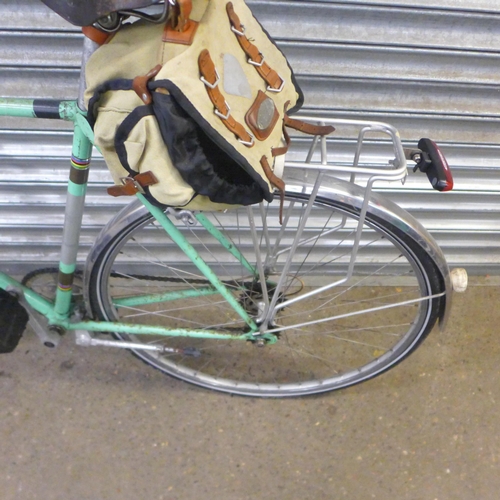 2209 - A Vintage Carlton road bike with stainless mudguards and pannier rack with saddle bag