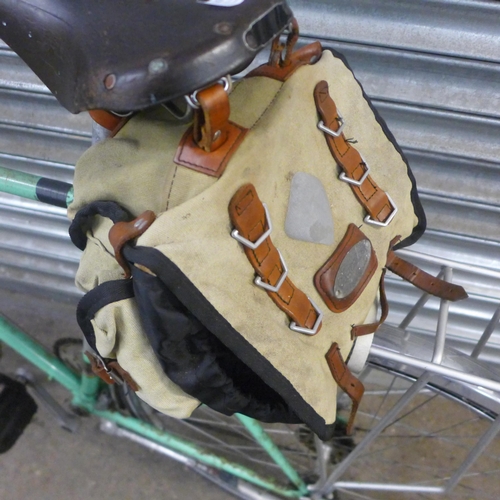 2209 - A Vintage Carlton road bike with stainless mudguards and pannier rack with saddle bag