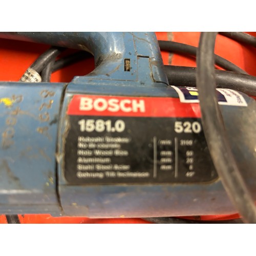 2406 - 2 cased power tools - Bosch 1581.0, 520W, 110V jigsaw and a Bosch GBH 24V SDS drill