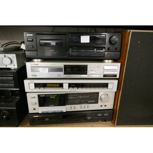 2147 - A large quantity of hi-fi stereo equipment including a Pioneer PD-4050 compact disc player, a Denon ... 