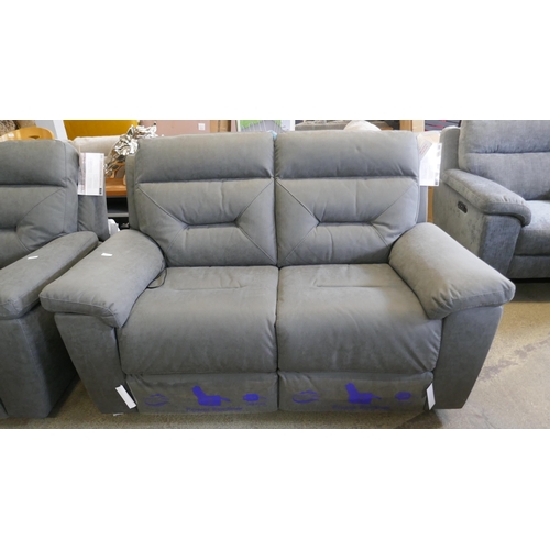 1513 - Justin Grey 2 Seater power recliner, Original RRP £749.99 + vat (4205-17) *This lot is subject to va... 