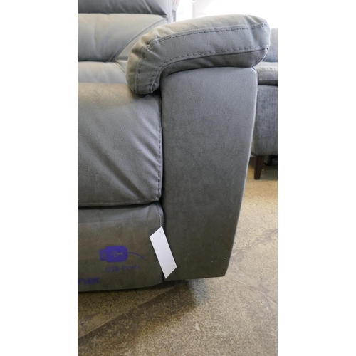 1513 - Justin Grey 2 Seater power recliner, Original RRP £749.99 + vat (4205-17) *This lot is subject to va... 