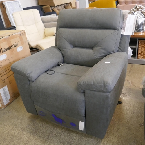 1514 - Justin Grey Armchair power recliner, Original RRP £399.99 + vat (4205-21) *This lot is subject to va... 