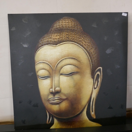 1519 - A large oil on canvas of Buddha