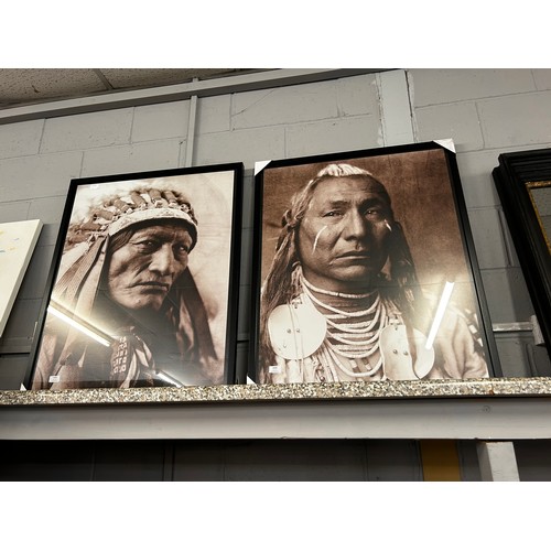 1435 - A pair of prints depicting native Americans