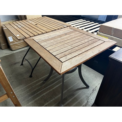 1553 - Two square patio tables