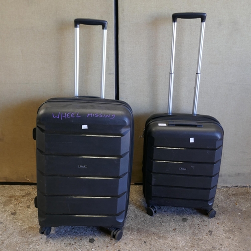 3016 - Rock Tulum 2pc Luggage Set (missing wheel) Original RRP £108.33 + vat (324-346) *This lot is subject... 