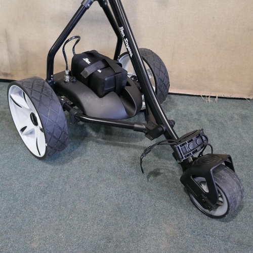 3043 - Ben Sayers black electric golf trolley with battery and charger