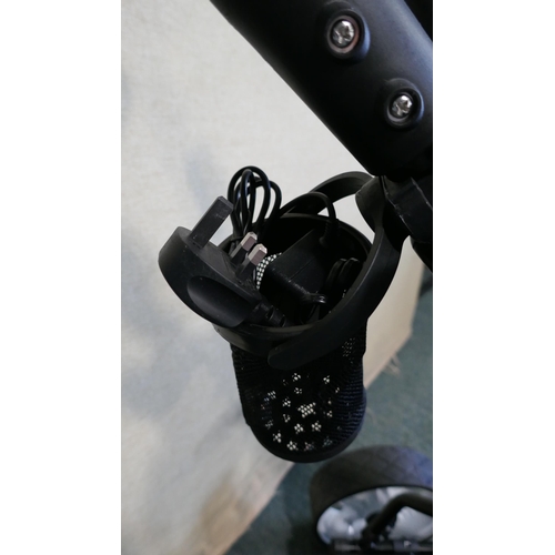 3043 - Ben Sayers black electric golf trolley with battery and charger