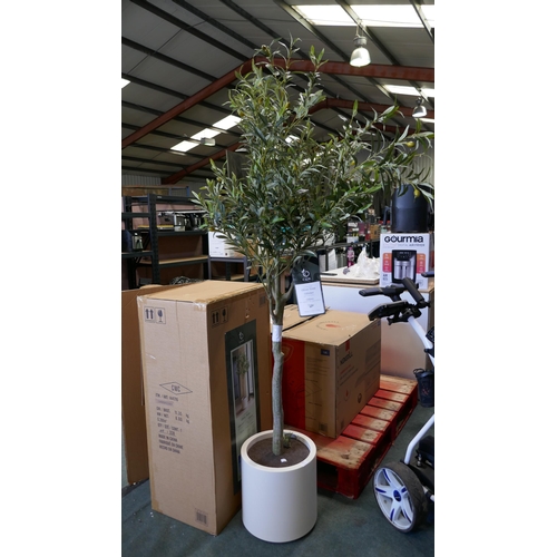3047 - Beaumont Designs 198cm Faux Olive Tree (damaged pot) Original RRP £109.99 + vat (324-354) *This lot ... 