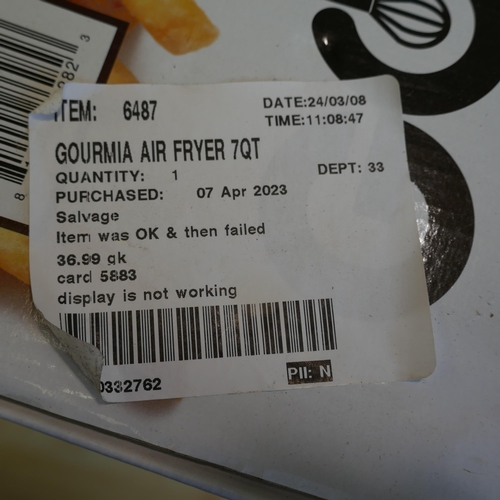3051 - Gourmia Air Fryer 7Qt     (324-152) *This lot is subject to vat
