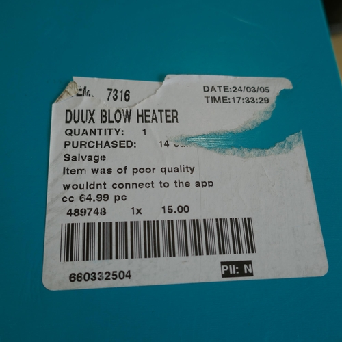 3075 - Duux Threesixty 2 Blow Heater (324-266) *This lot is subject to vat