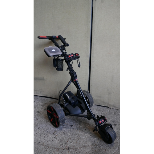 3078 - Ben Sayers black electric golf trolley with battery and charger