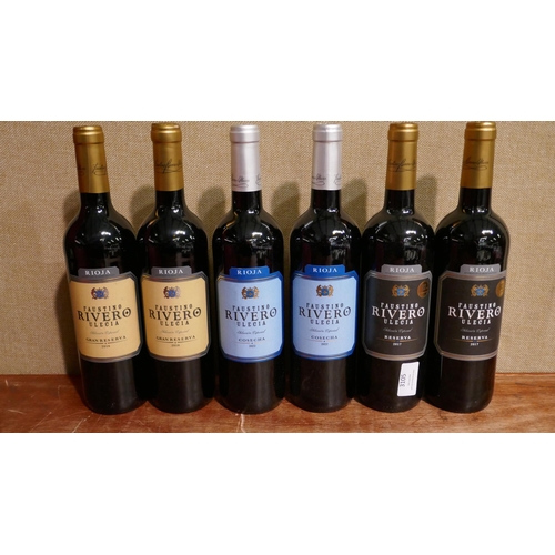 3105 - Rioja Gift Chest - Six bottles of Mixed wine (Damaged) (323-216) *This lot is subject to VAT