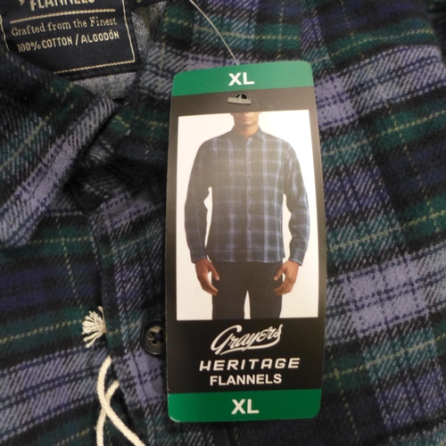 3165 - Quantity of Grayers Heritage flannel checked shirts - size XL  * This lot is subject to VAT