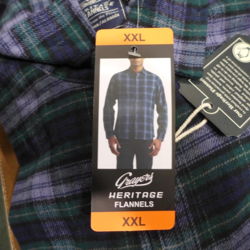 3168 - Quantity of Grayers Heritage flannel checked shirts - size XXL  *This lot is subject to VAT