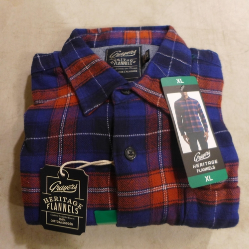 3175 - Box of Grayers Heritage flannel checked shirts - size XL  *This lot is subject to VAT