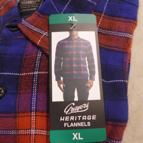 3175 - Box of Grayers Heritage flannel checked shirts - size XL  *This lot is subject to VAT