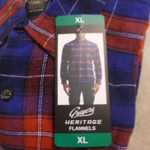 3176 - Box of Grayers Heritage flannel checked shirts - size XL  *This lot is subject to VAT