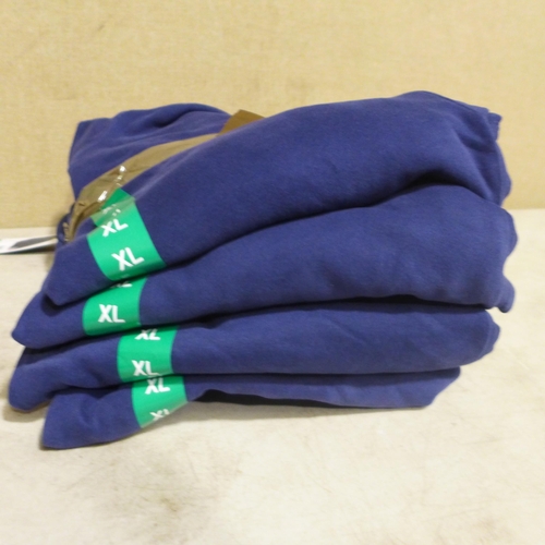 3202 - 4 navy Champion ladies ¼ zip jumpers - size XL  *This lot is subject to VAT