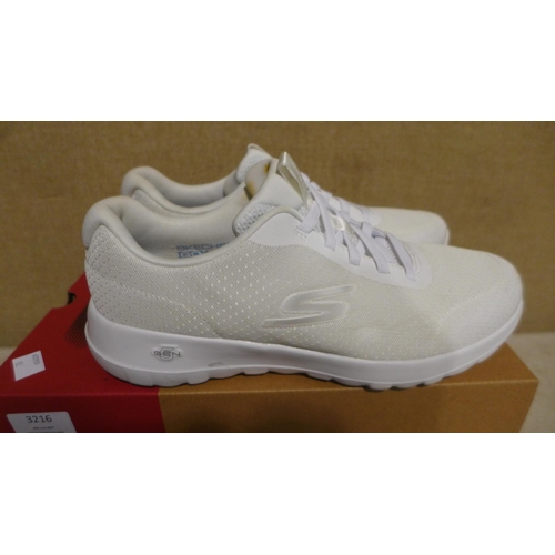 3216 - 2 pairs of white Skecher Go Walk Joy trainers - sizes 4½ and 5  *This lot is subject to VAT