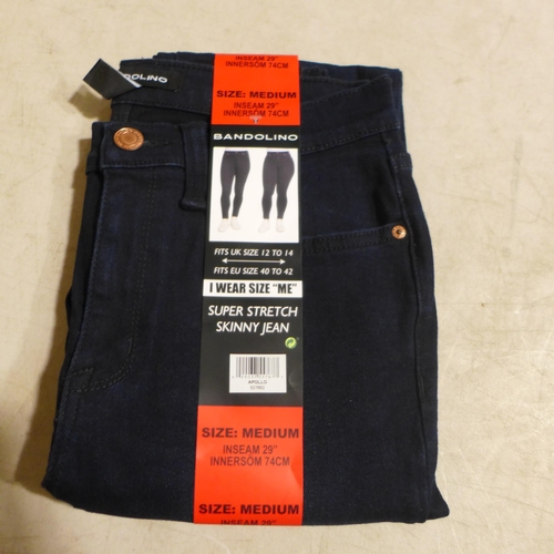 3228 - 10 pairs of navy Bandolino stretch skinny jeans - size medium  *This lot is subject to VAT