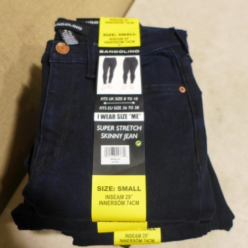 3235 - 10 pairs of navy Bandolino stretch skinny jeans - size small  *This lot is subject to VAT