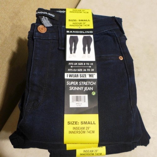 3236 - 10 pairs of navy Bandolino stretch skinny jeans - size small  *This lot is subject to VAT