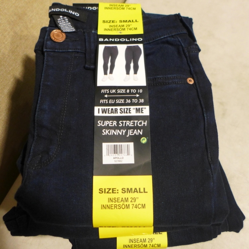 3239 - 10 pairs of navy Bandolino stretch skinny jeans - size small  *This lot is subject to VAT