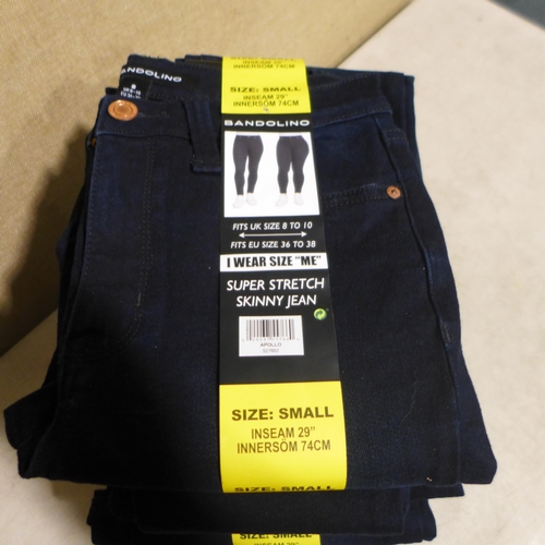 3240 - 10 pairs of navy Bandolino stretch skinny jeans - size small  *This lot is subject to VAT