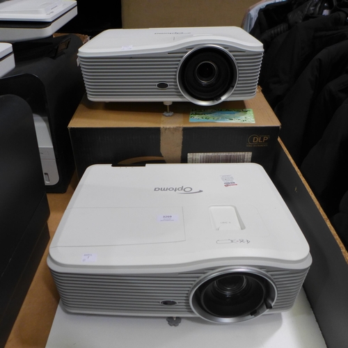 3269 - 2 Optomoa projectors (448-1/2) *This lot is subject to VAT