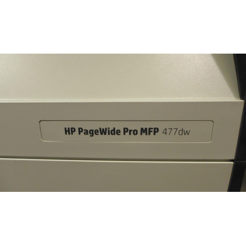 3270 - 2 HP Pagewide Pro MFP 477DW printers (448-3)  *This lot is subject to VAT