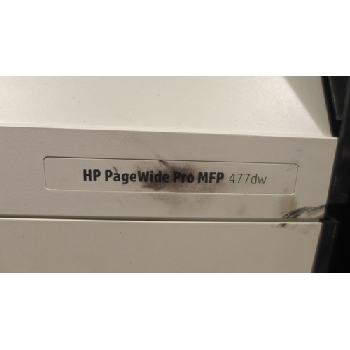 3271 - 2 HP Pagewide Pro MFP 477DW printers (448-4)  *This lot is subject to VAT