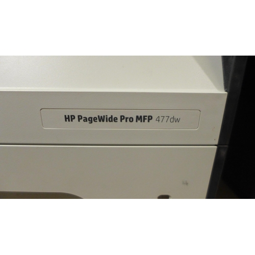 3272 - 2 HP Pagewide Pro MFP 477DW printers (448-5)  * This lot is subject to VAT