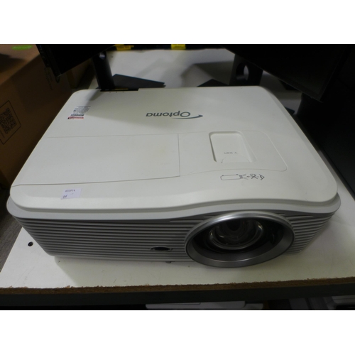 3273 - Optoma projector and 2 monitor screens (Damaged screens) (448-6)  *This lot is subject to VAT