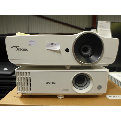 3274 - Optoma projector and Benq projector (448-9)  *This lot is subject to VAT