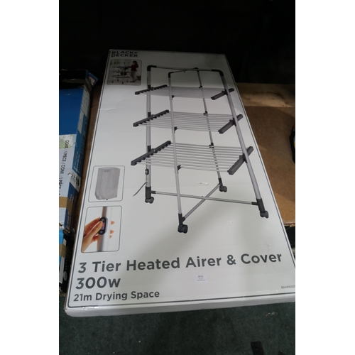 3412 - Black & Decker Heated Tower Airer , Original RRP £99.99 + VAT (323-129) *This lot is subject to VAT