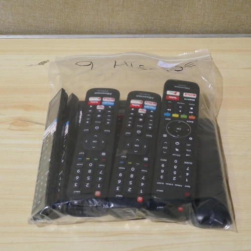 3139H - 9x Hisense Remote Controls  (324-417) *This lot is subject to vat