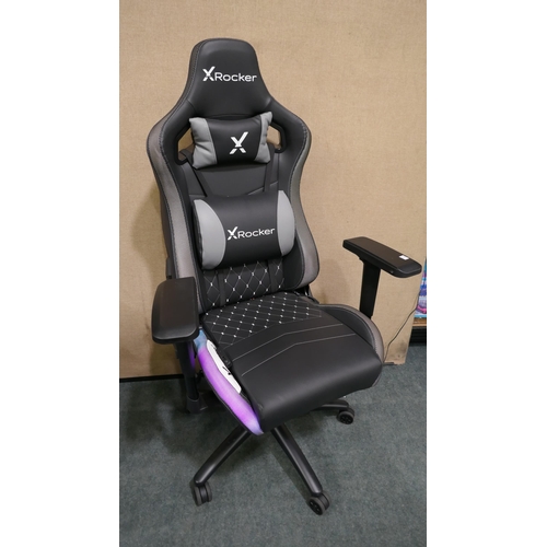 3143 - Xrocker Opal Gaming Chair With Led Lights, Original RRP £164.99 + vat (324-180) *This lot is subject... 