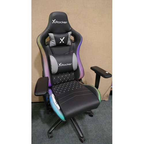 3143 - Xrocker Opal Gaming Chair With Led Lights, Original RRP £164.99 + vat (324-180) *This lot is subject... 