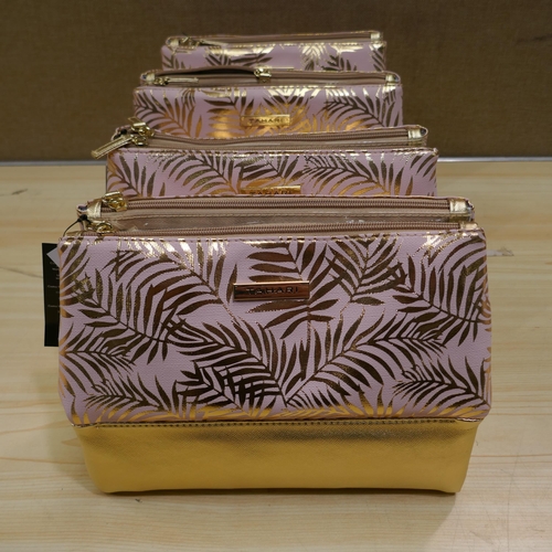 3145 - 4 x 3-Section Tahari Cosmetic Case - Floral Print *This lot is subject to VAT (319-536-537)