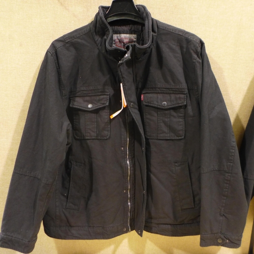 3316 - 3 black Levi Strauss jackets - size XXL  *This lot is subject to VAT